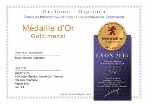 Concours Int. Lyon - Médaille Or - Ch. Cantenac 2012
